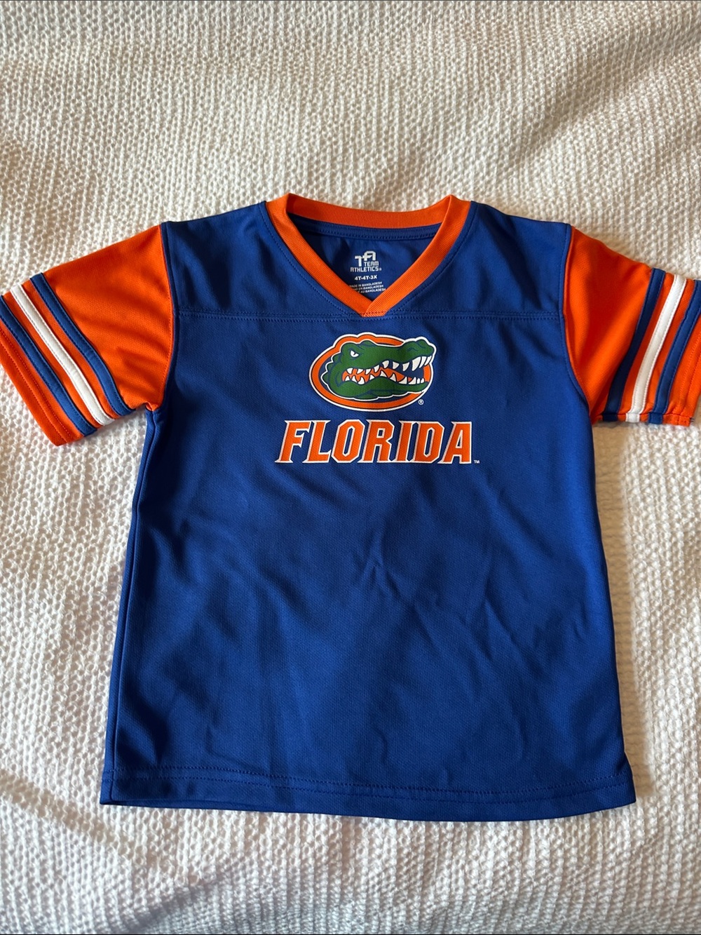 Florida Youth Blue & Orange Gators Short Sleeve Jersey Tee